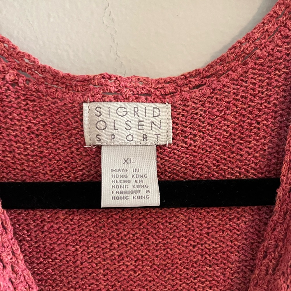 Sigrid Olsen Coral Knit Vest - Picture 2 of 6